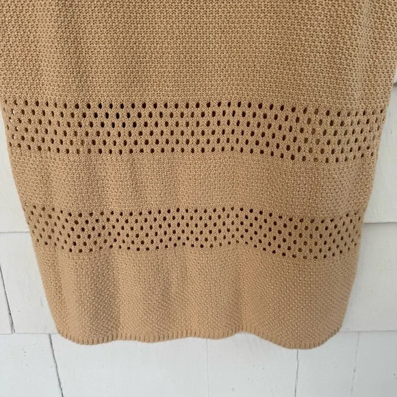 Seafolly Marina Knit Maxi Dress Coverup Tan size Small NWOT - Picture 6 of 11